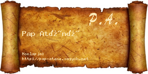 Pap Aténé névjegykártya